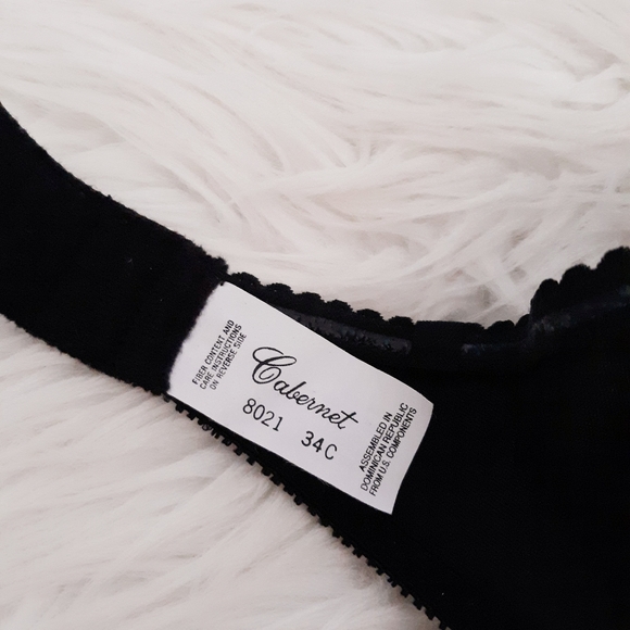 VTG Cabernet Black Strapless Bra 34C - Picture 3 of 4